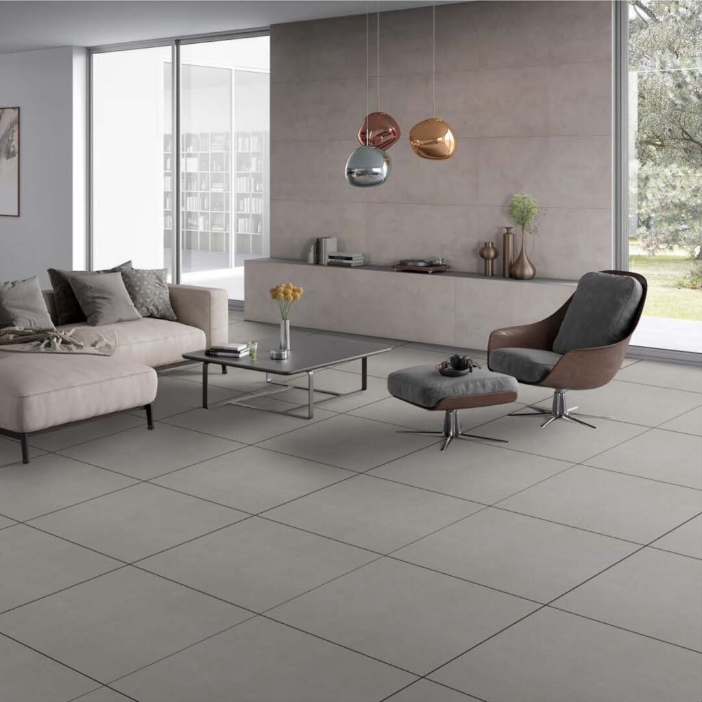 grey floor tiles