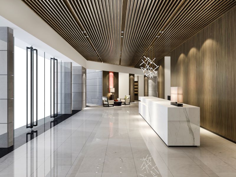 luxury hotel porcelain tile flooring