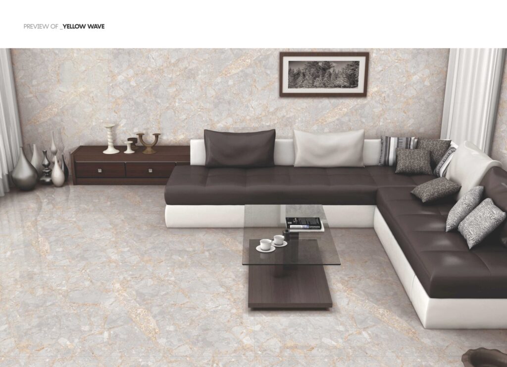 living porcelain tile flooring