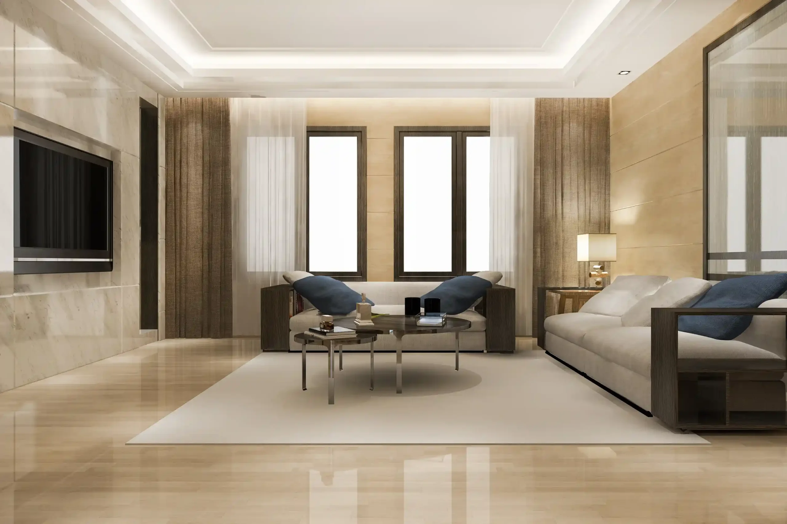 Living Room Lively with Tiles